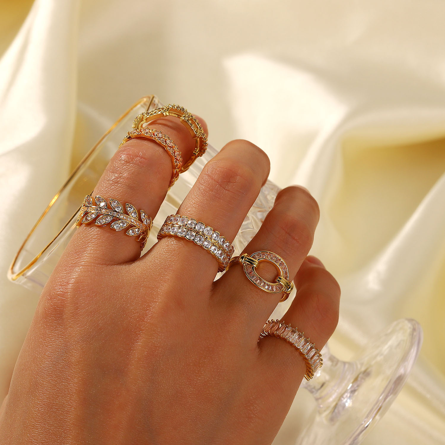 Cassandra Spiked Gold Ring
