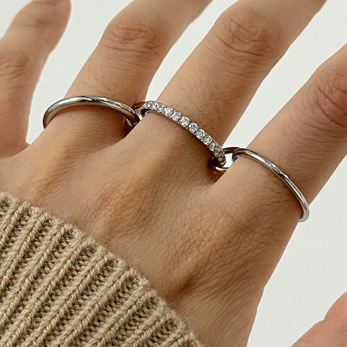 Evadne Stapel Diamantring