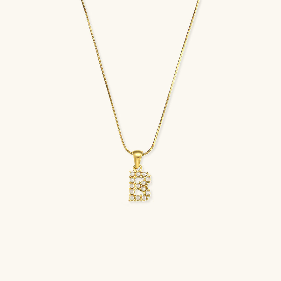 Initial Letter Pearl Necklace by Augustine