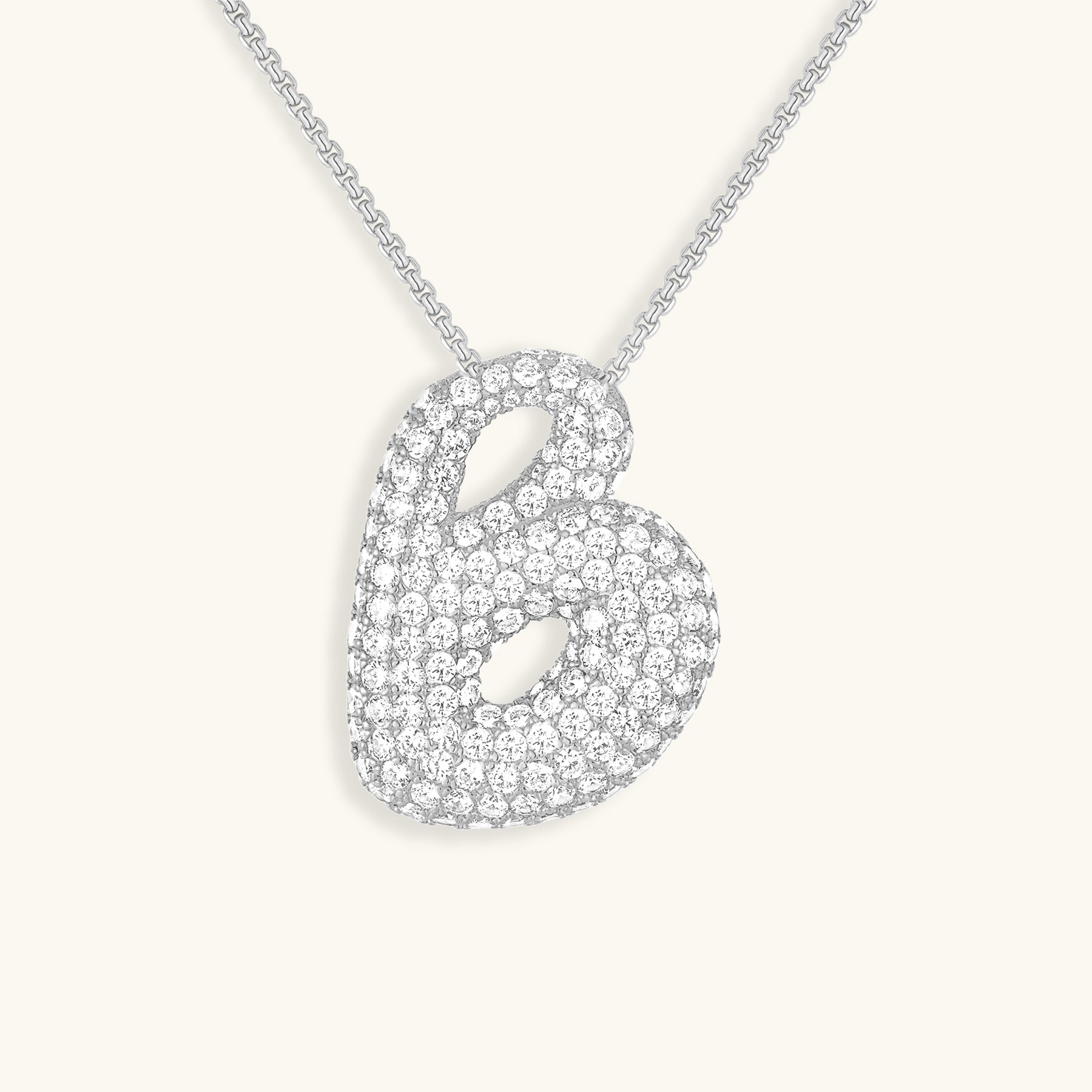 Boble Initial Diamond Necklace