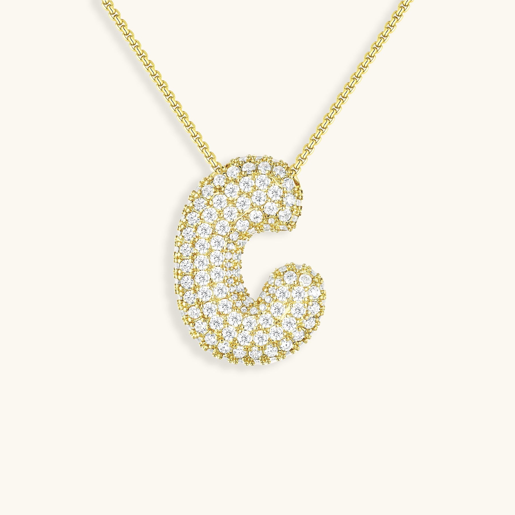 Boble Initial Diamond Necklace