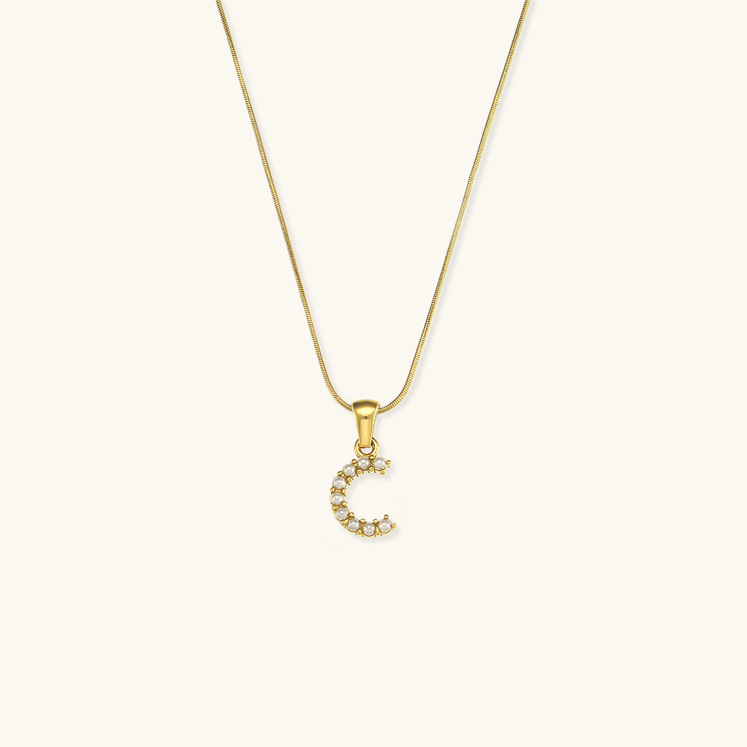 Initial Letter Pearl Necklace by Augustine