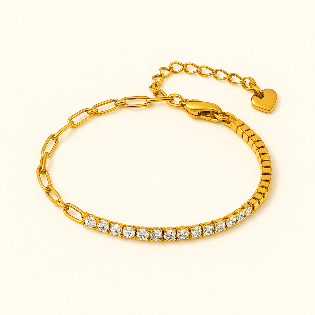 FAE Set med Spenne og Tennisarmbånd