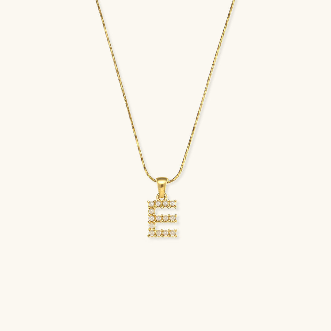 Initial Letter Pearl Necklace by Augustine