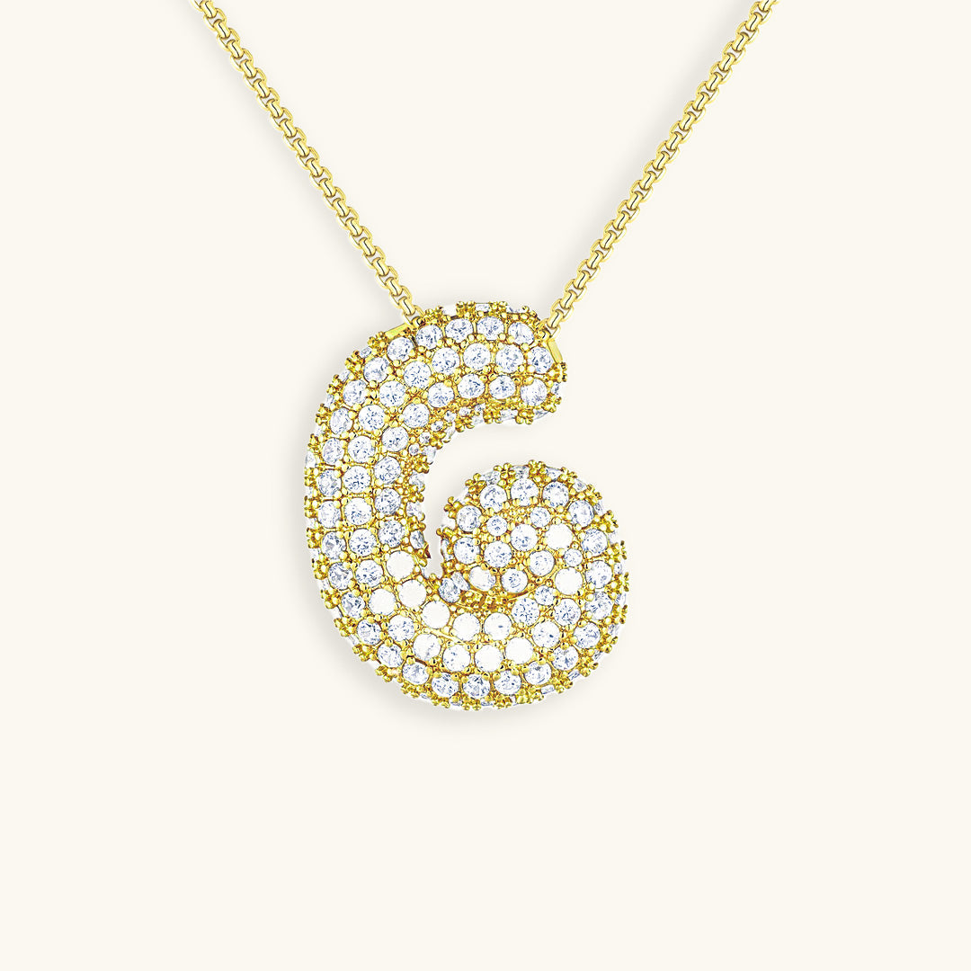 Boble Initial Diamond Necklace