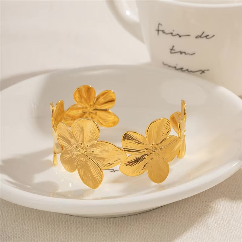 Ophelie Gull Blomsterarmbånd