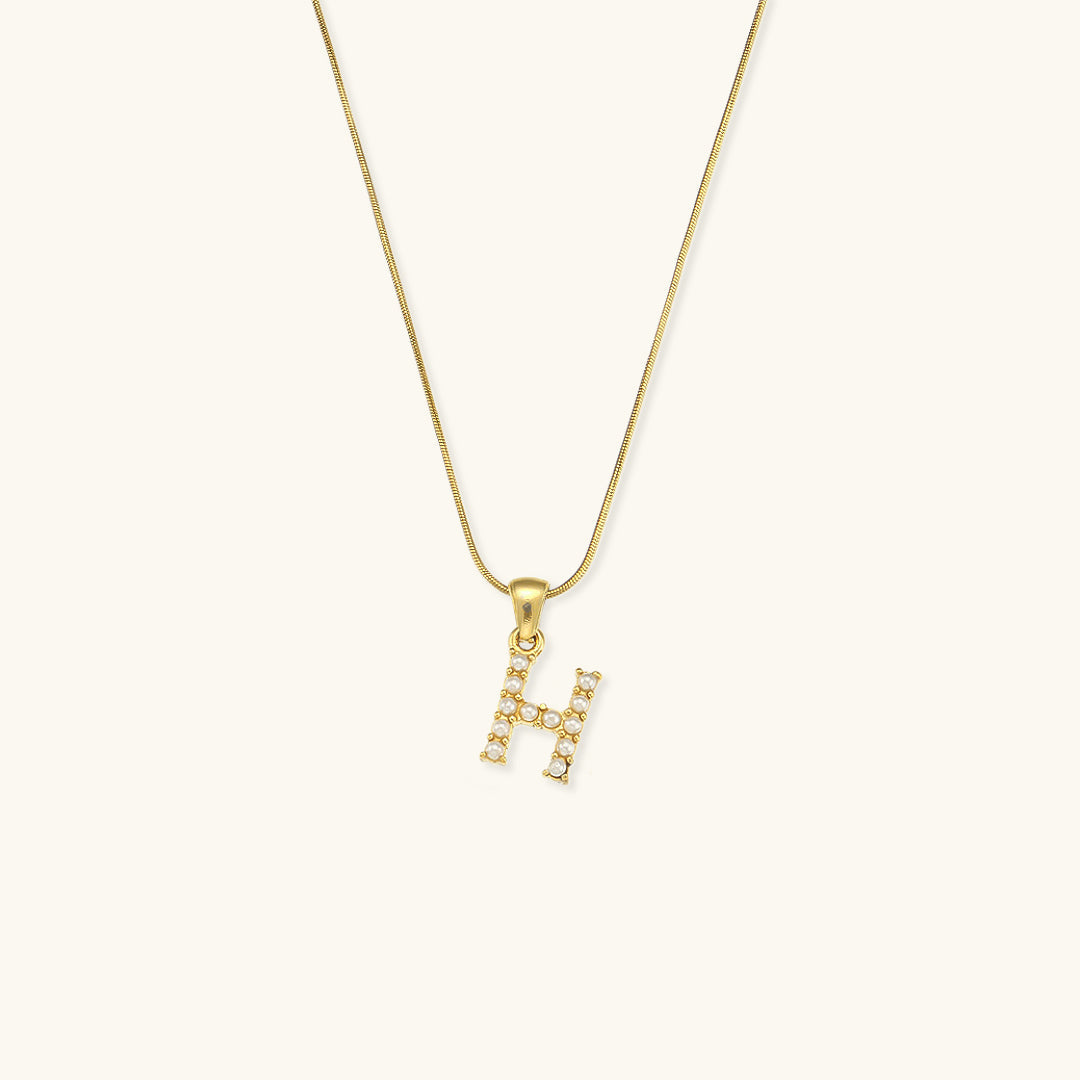Initial Letter Pearl Necklace by Augustine