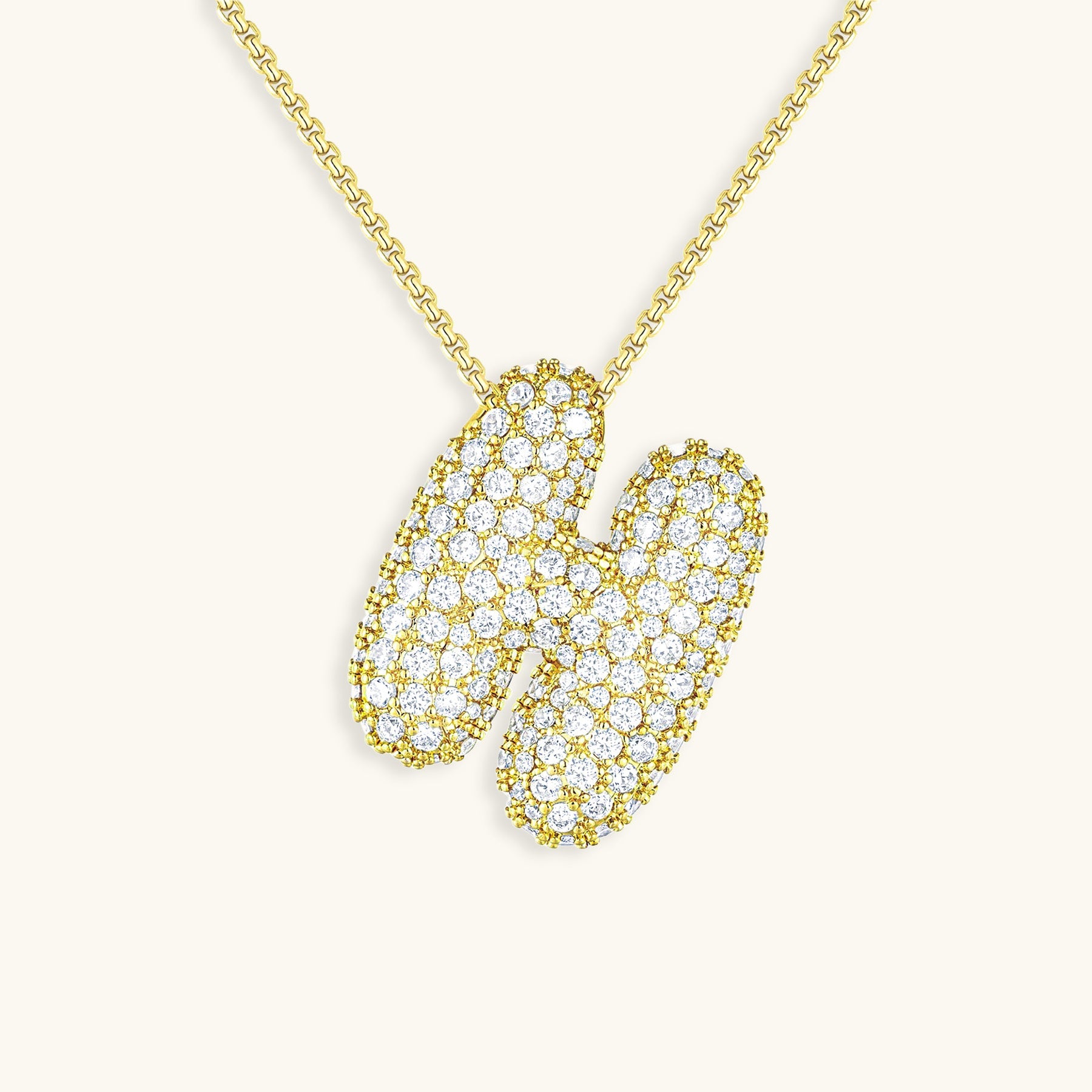 Boble Initial Diamond Necklace