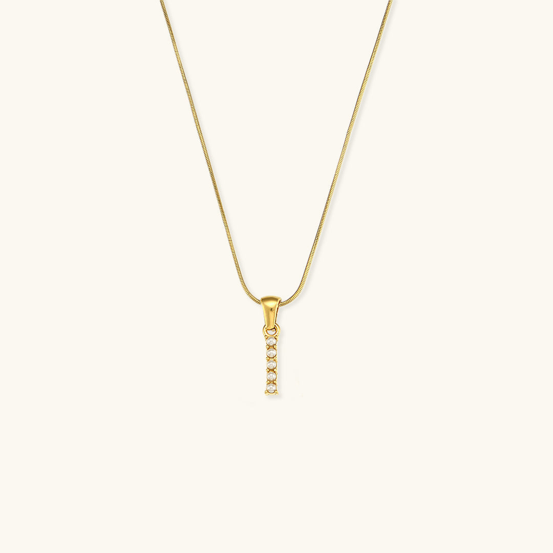 Initial Letter Pearl Necklace by Augustine