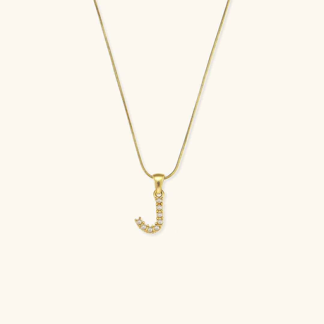 Initial Letter Pearl Necklace by Augustine