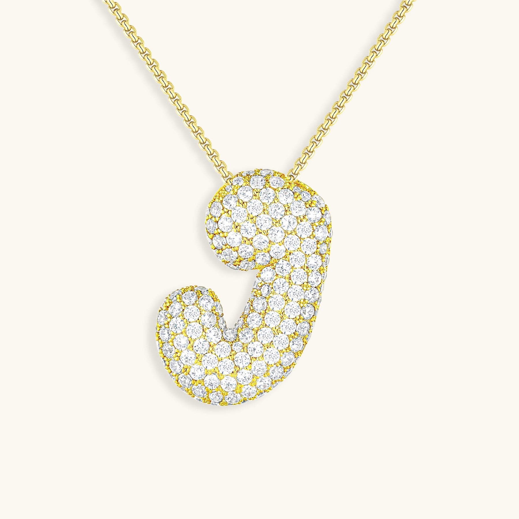 Boble Initial Diamond Necklace