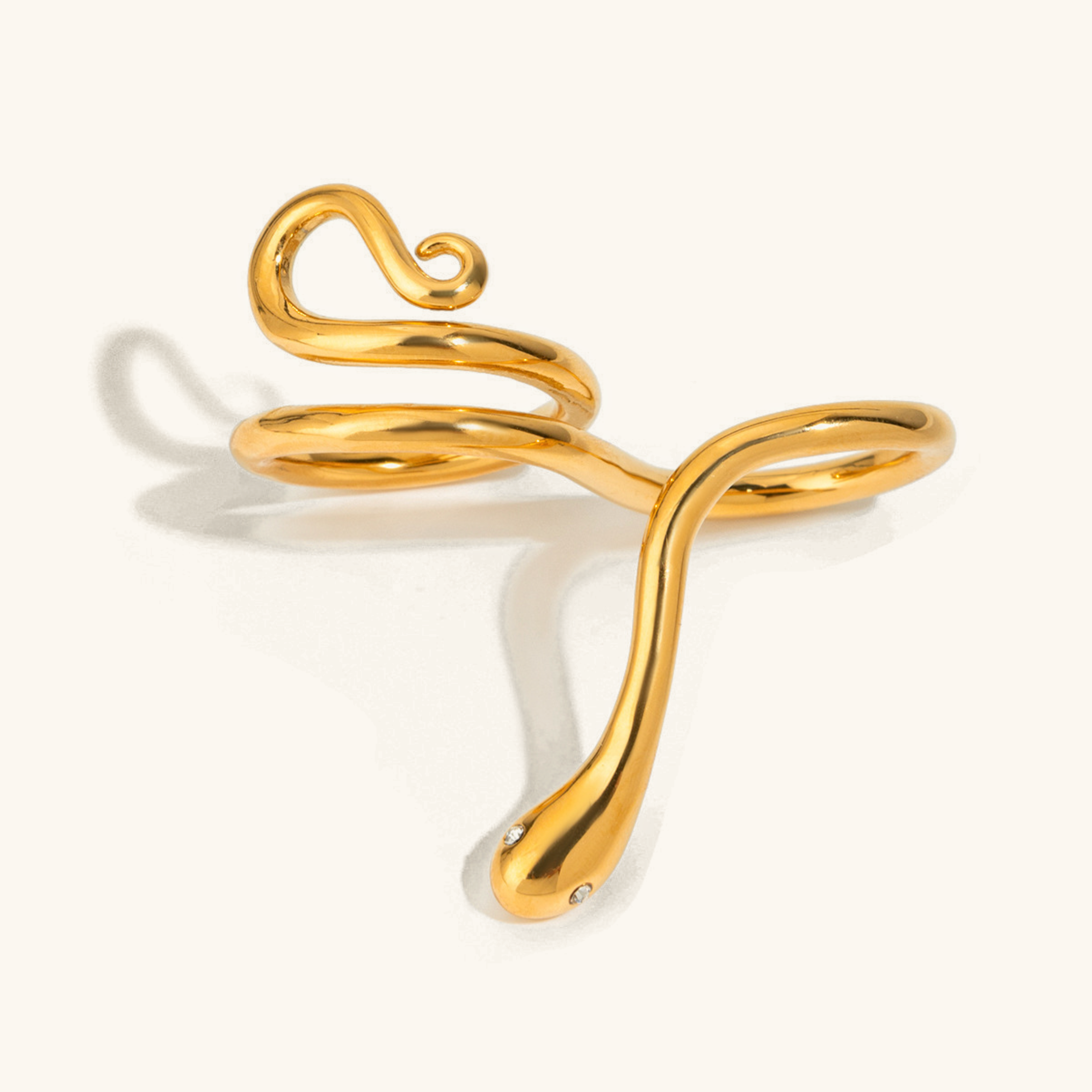 Golden Serpent Gemmie Ring