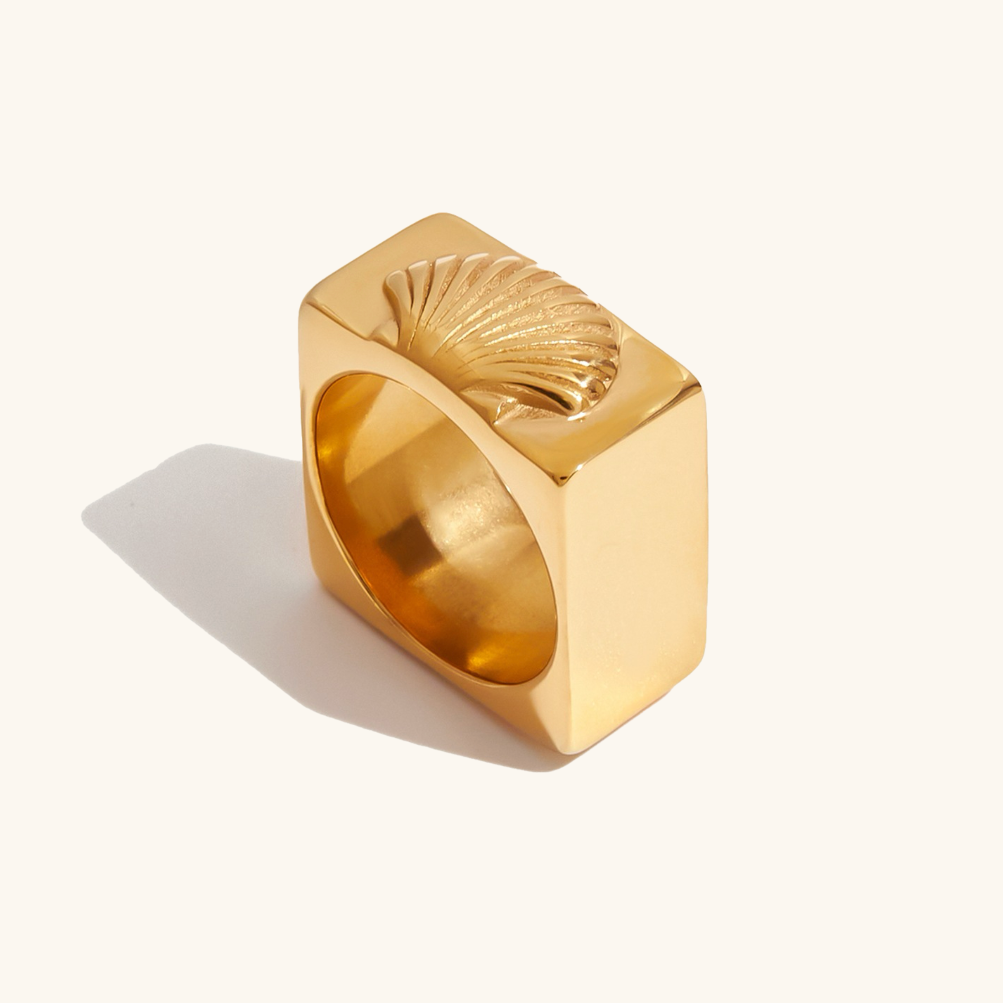 Carlotta Geometric Shell Ring