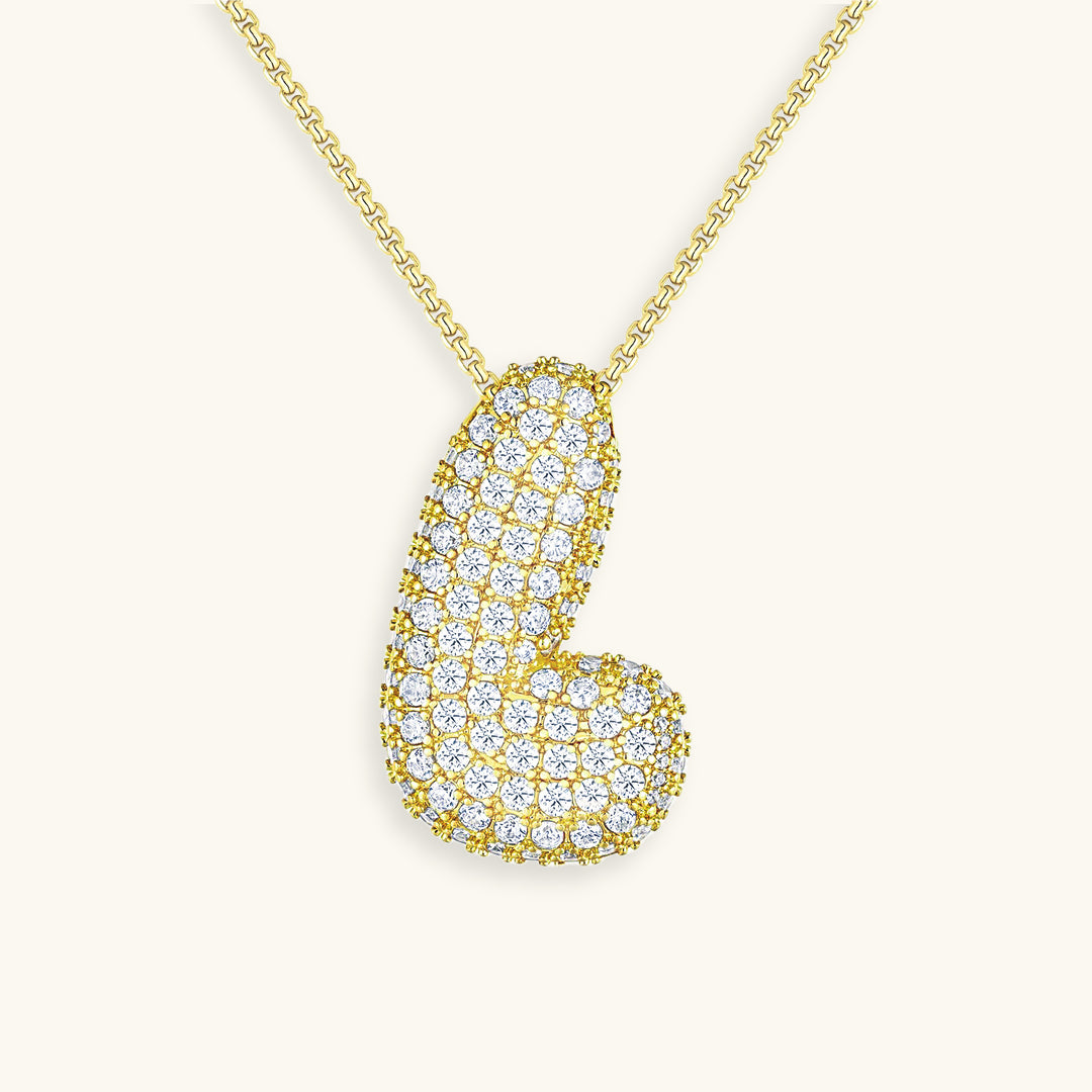 Boble Initial Diamond Necklace
