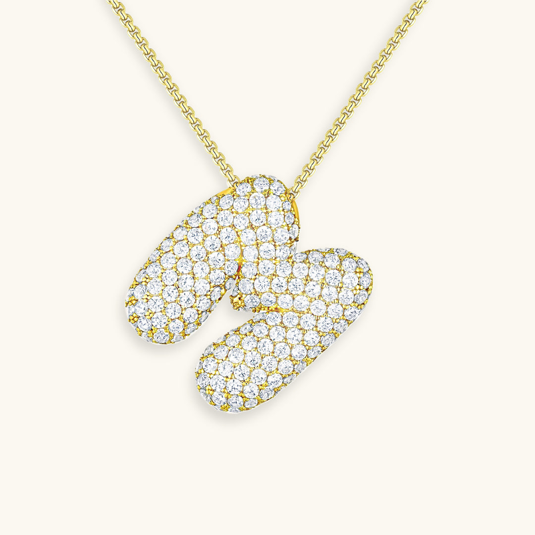 Boble Initial Diamond Necklace