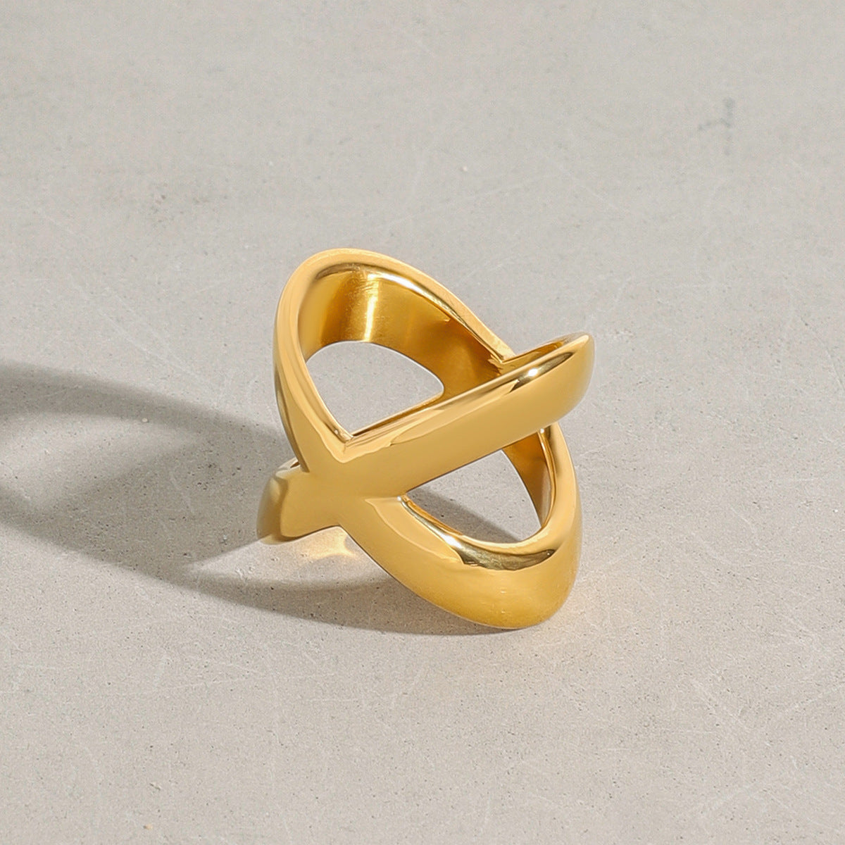 Gold Cross Ring by Carolyn