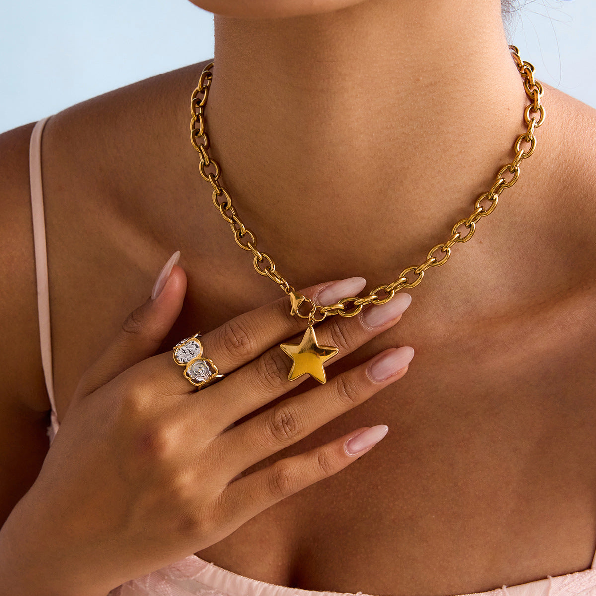 Gold Star Pendant by Stellaria