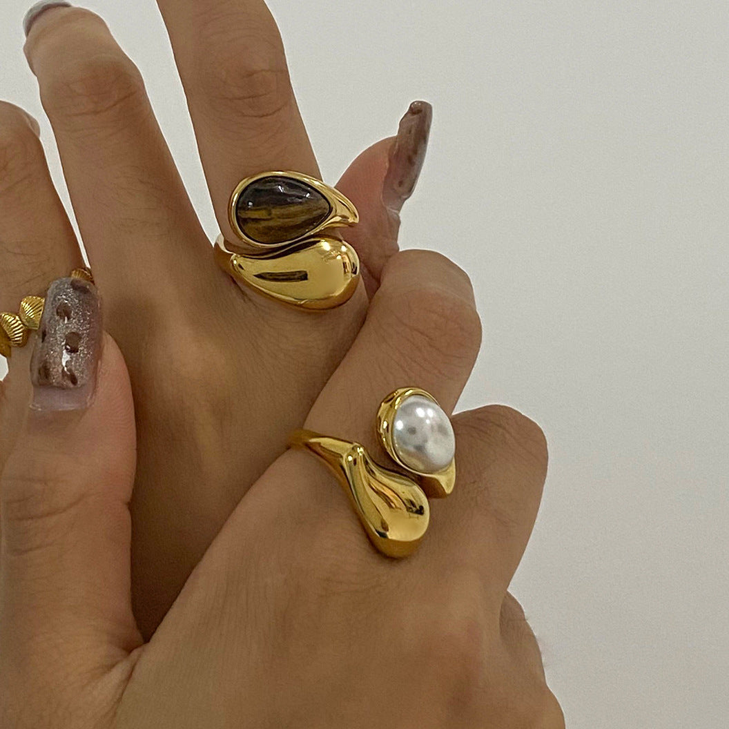 Amber Pearl Mara Ring
