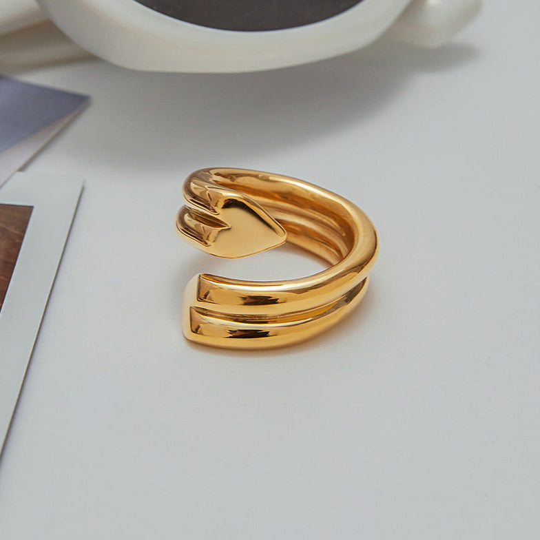 Tara Hjerte Twisted Gold Ring