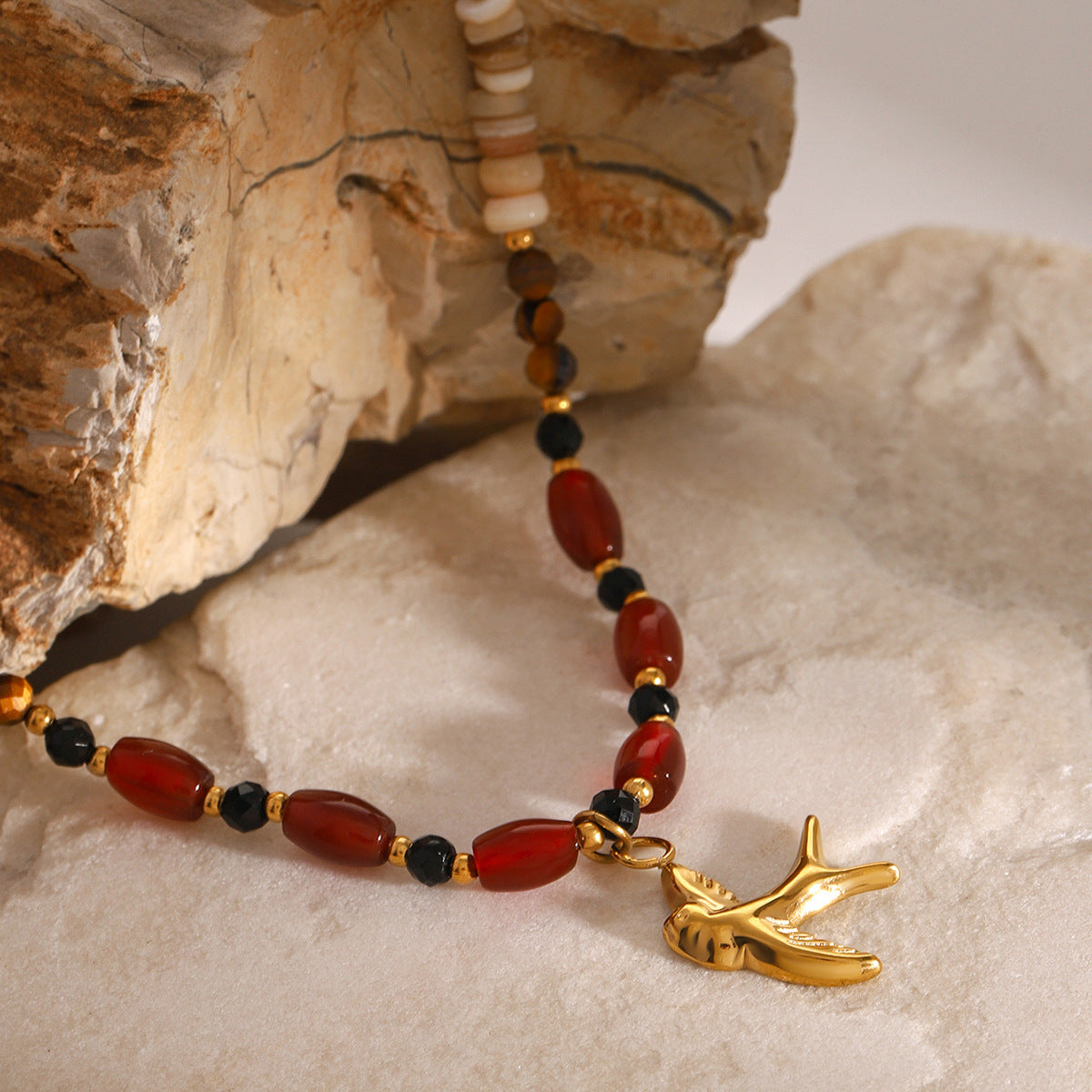 Sierra Tiger Eye Beaded Necklace