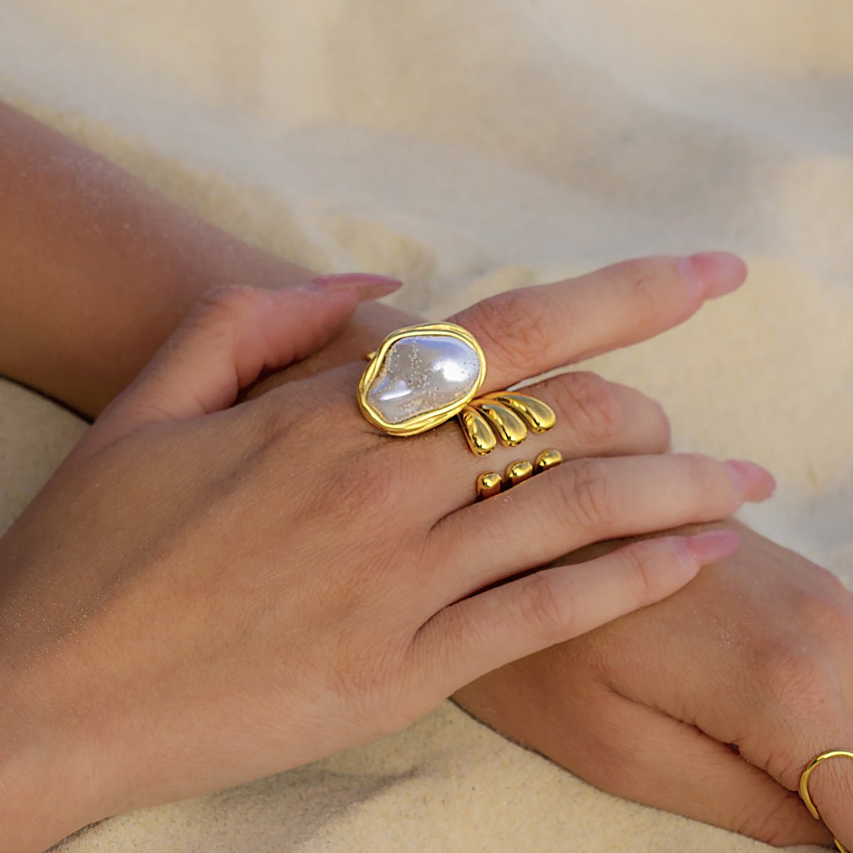Charis Gull Pearl Ring