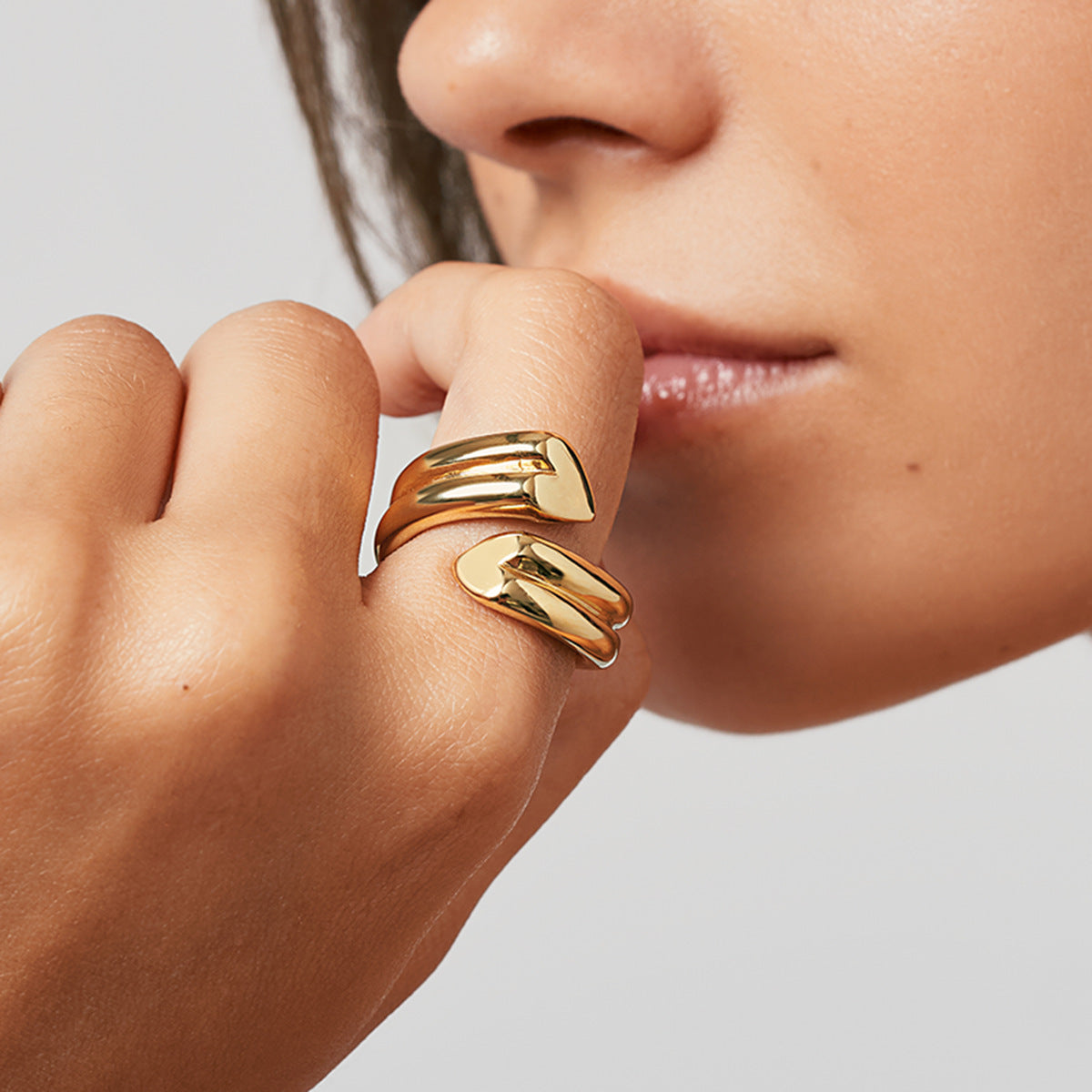 Tara Hjerte Twisted Gold Ring