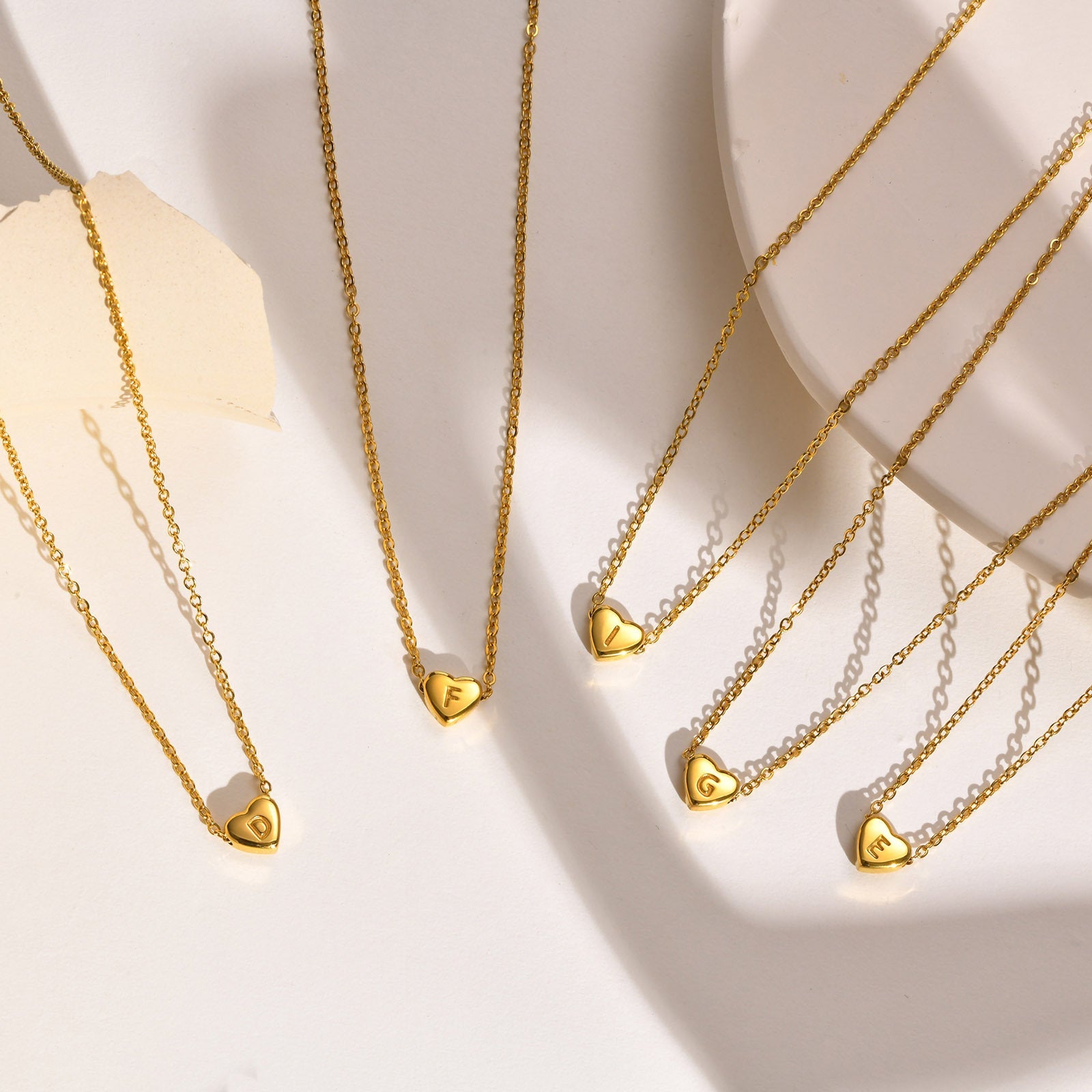 Initial Heart Gold Necklace