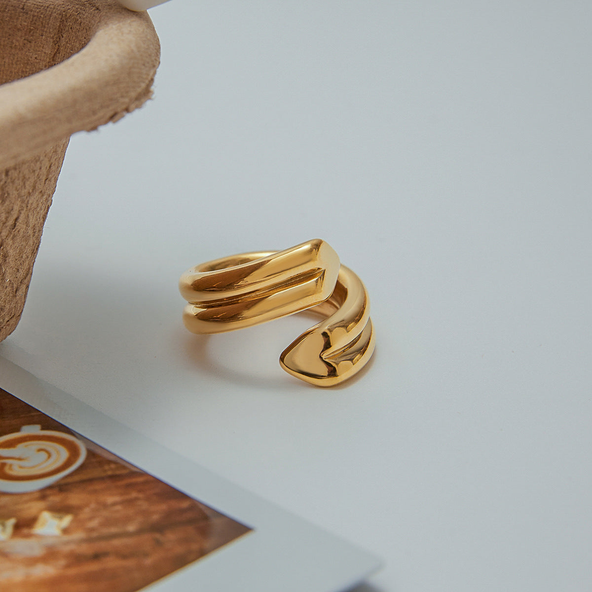 Tara Hjerte Twisted Gold Ring