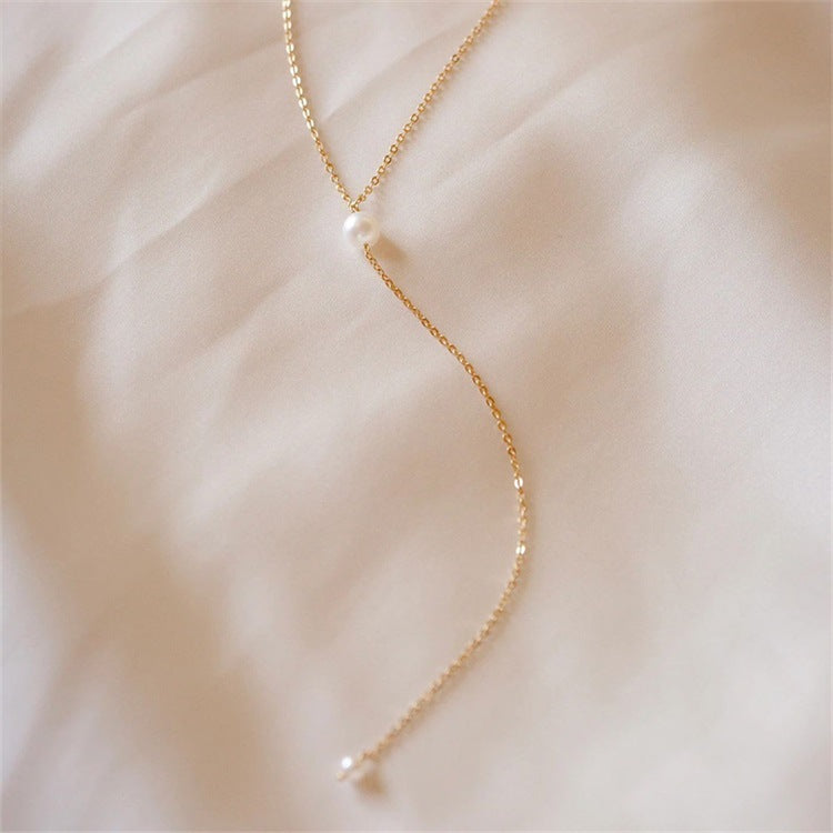 Beatrice Pearl and Tassel Necklace