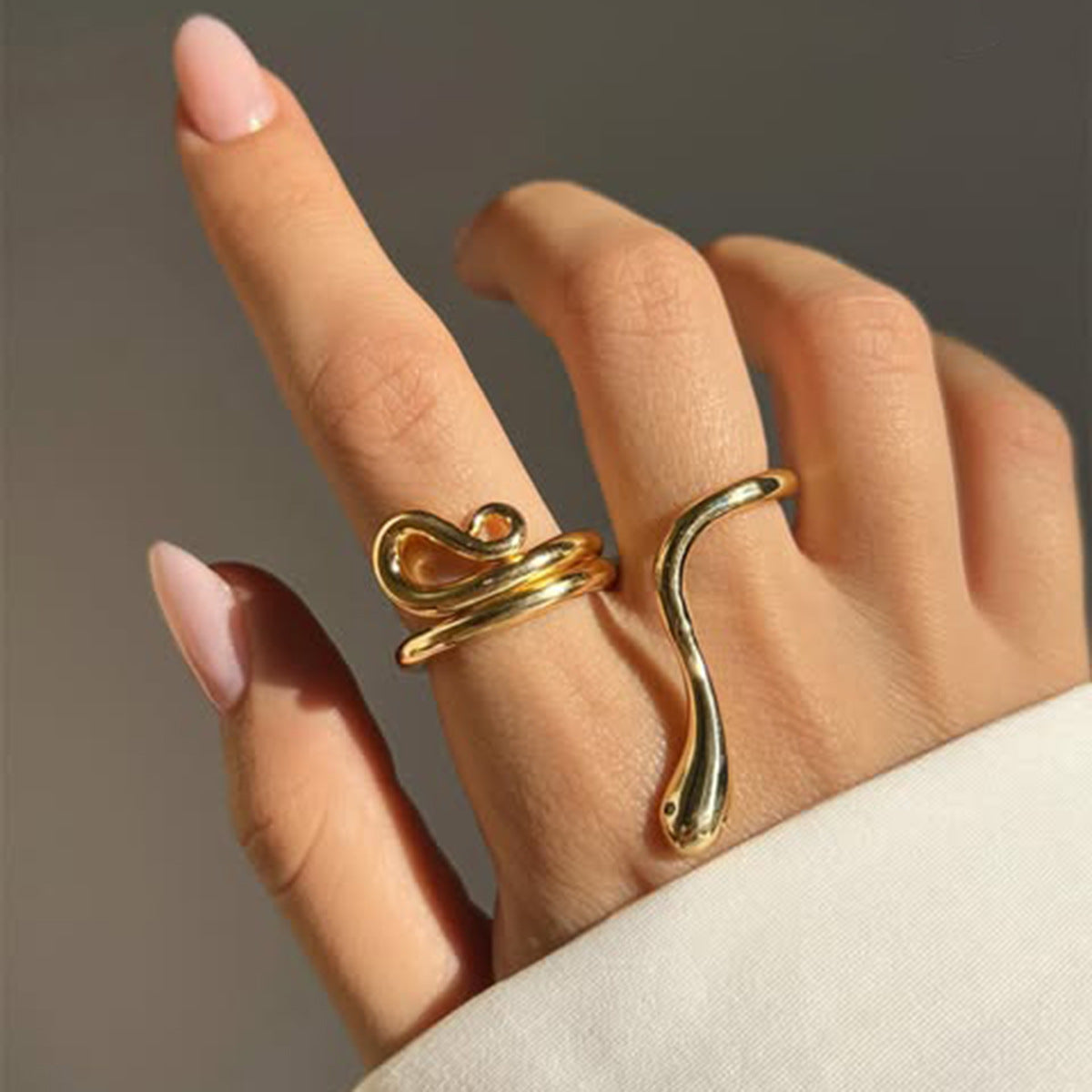 Golden Serpent Gemmie Ring