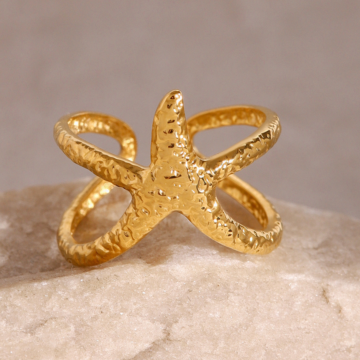 Aurelie Gull Starfish Ring
