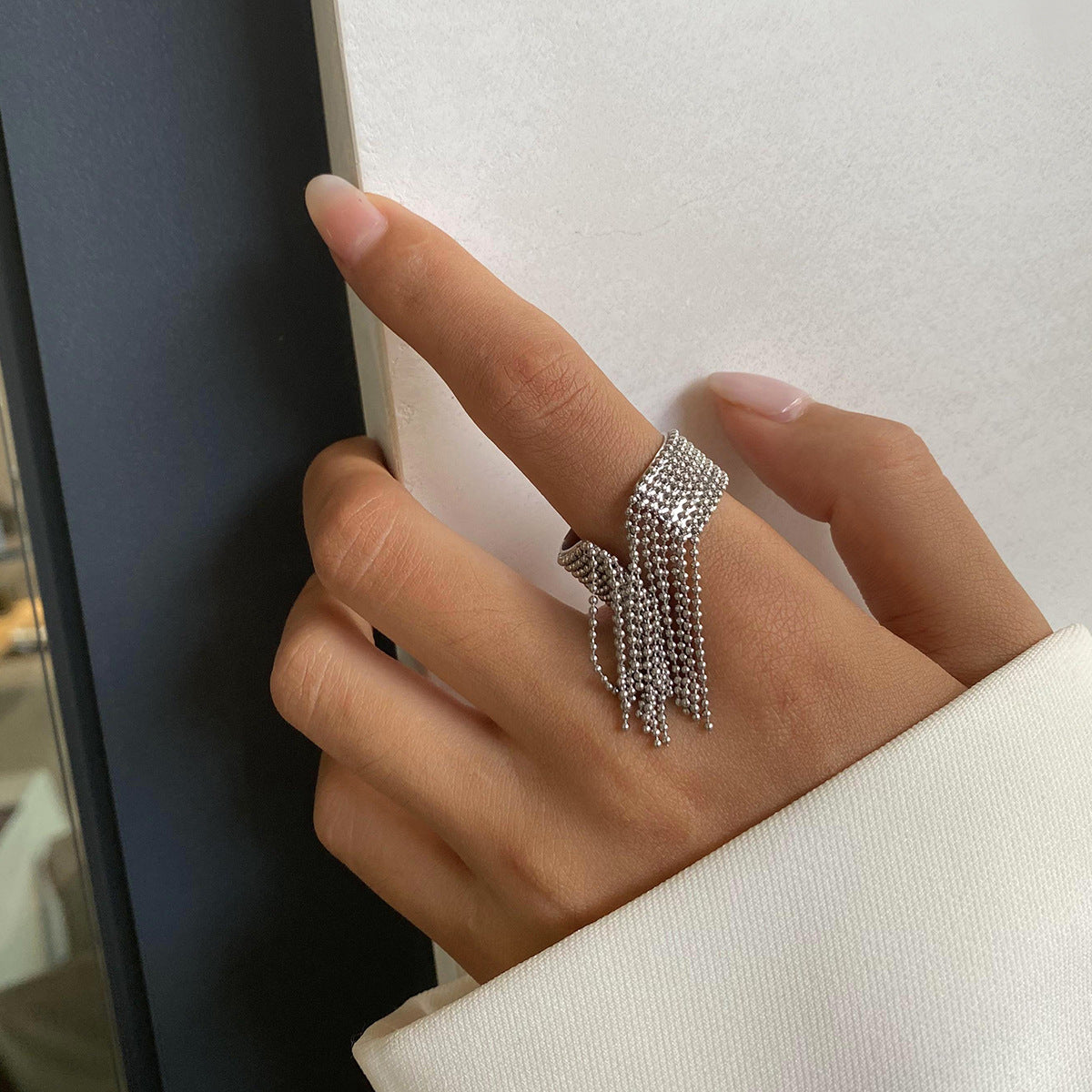Krystelle Gull Fringe Ring