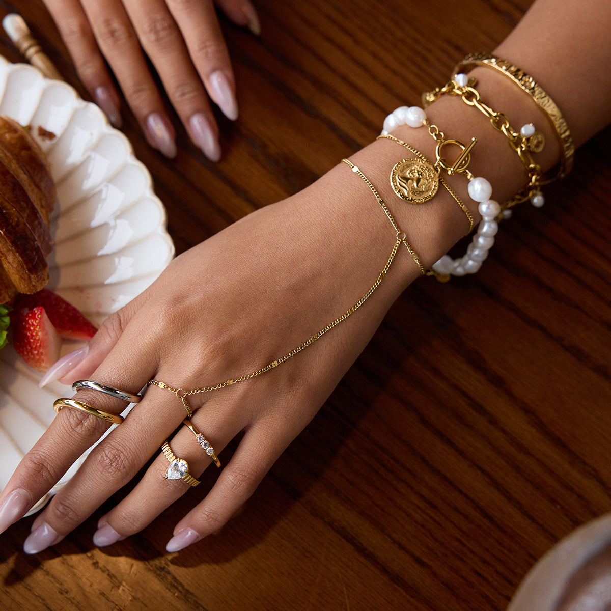 Golden Hand Chain by Mimi