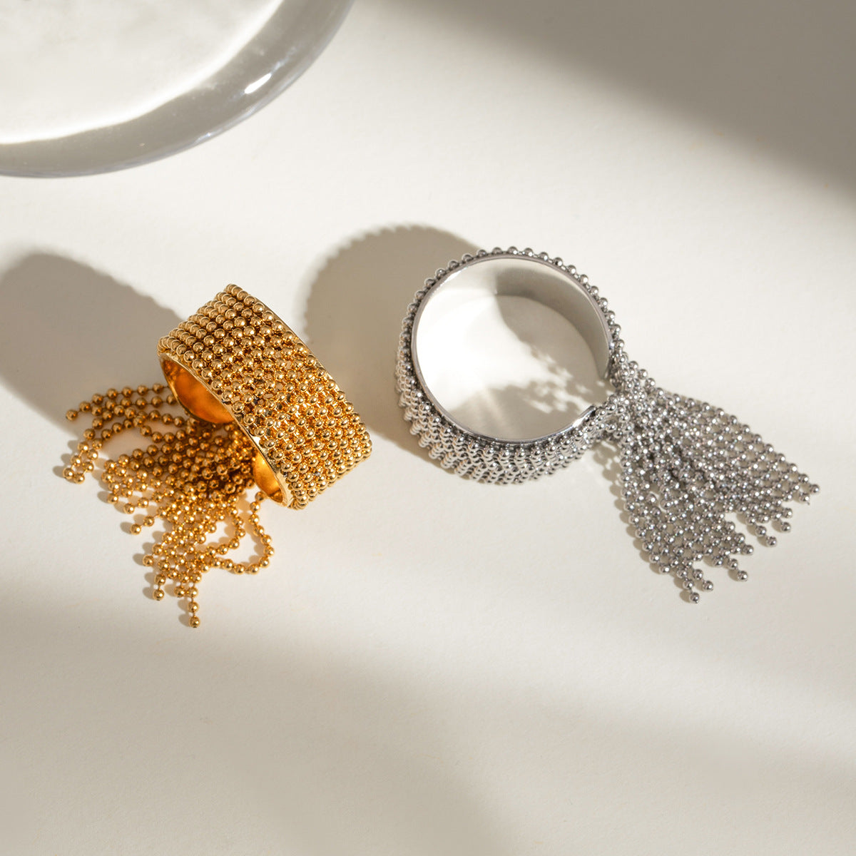Krystelle Gull Fringe Ring