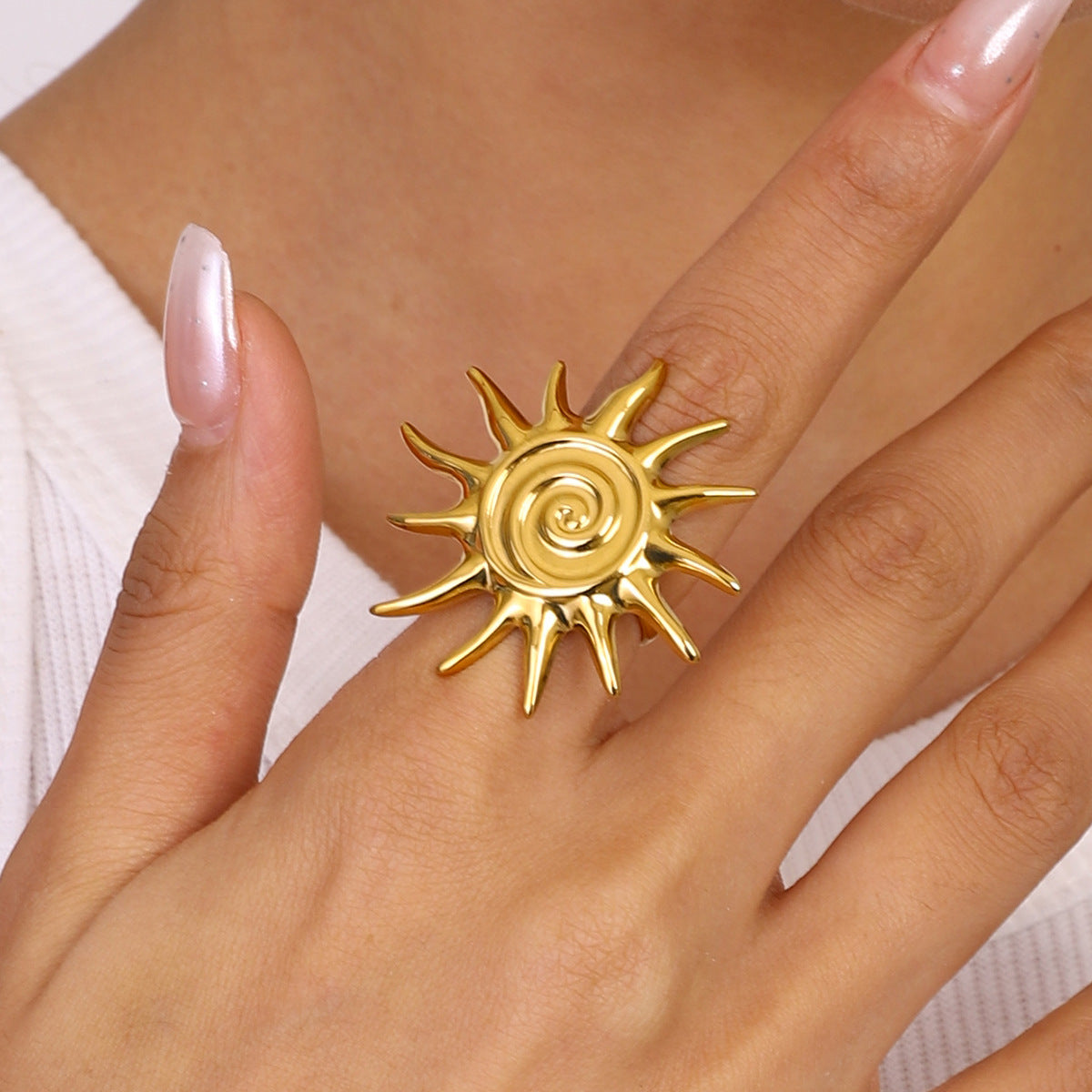 Golden Sun Solstice Ring