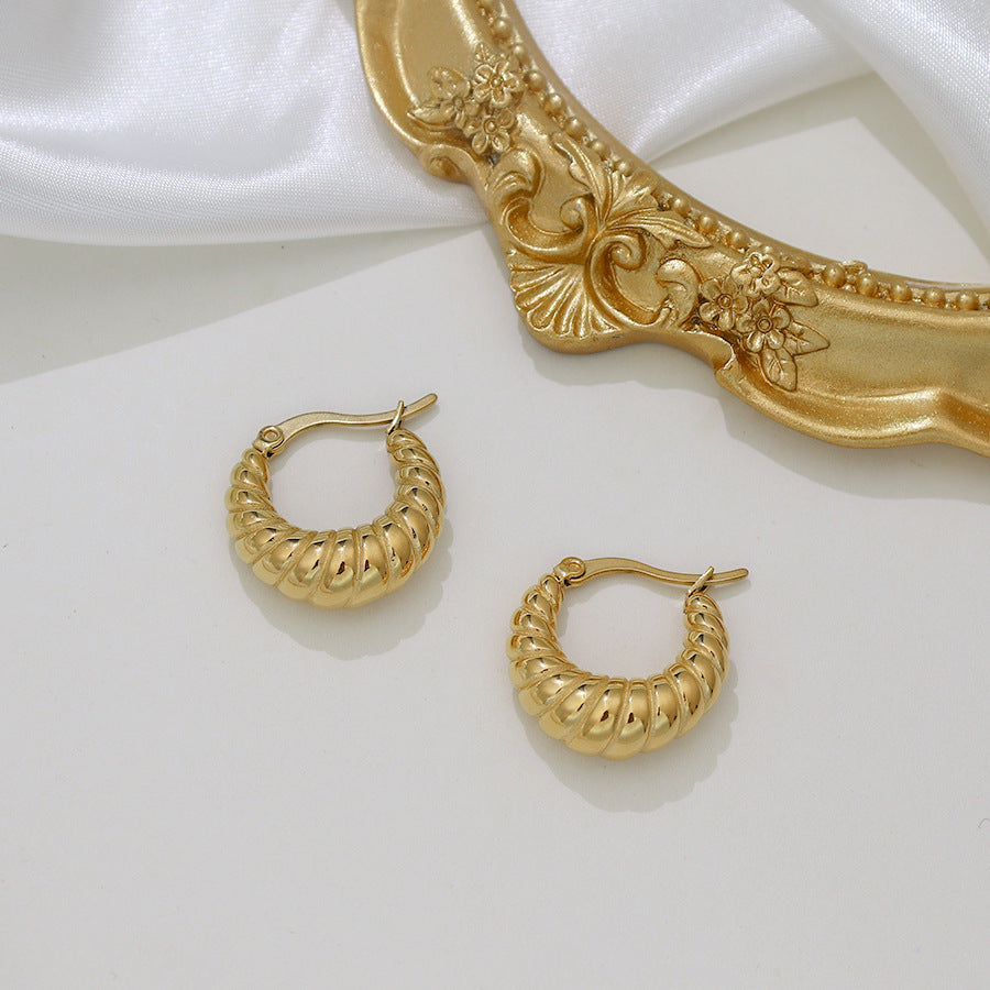 Croissant-Inspired Hoop Earrings