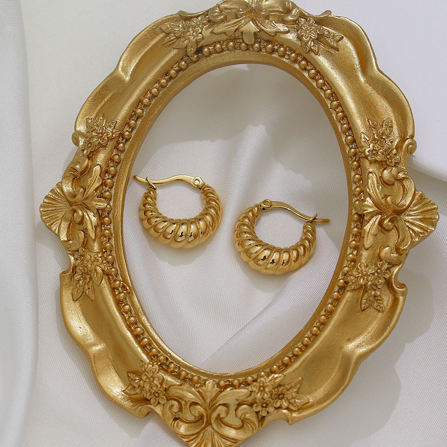Croissant-Inspired Hoop Earrings