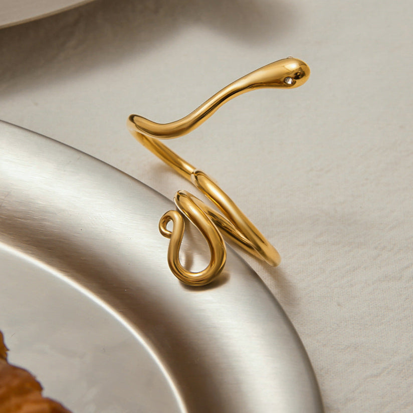 Golden Serpent Gemmie Ring