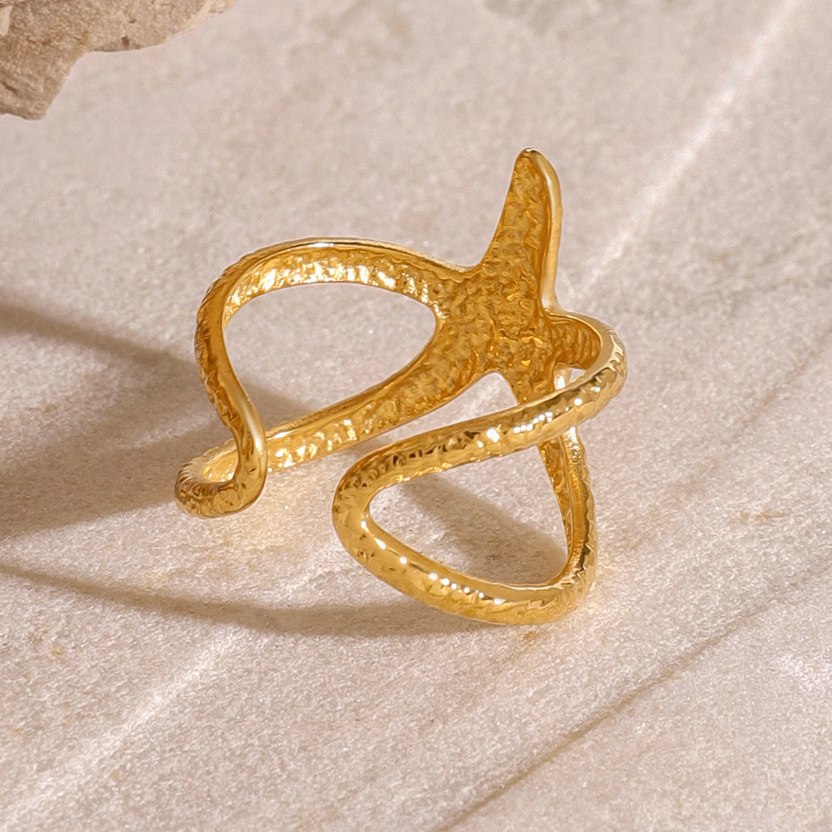 Aurelie Gull Starfish Ring