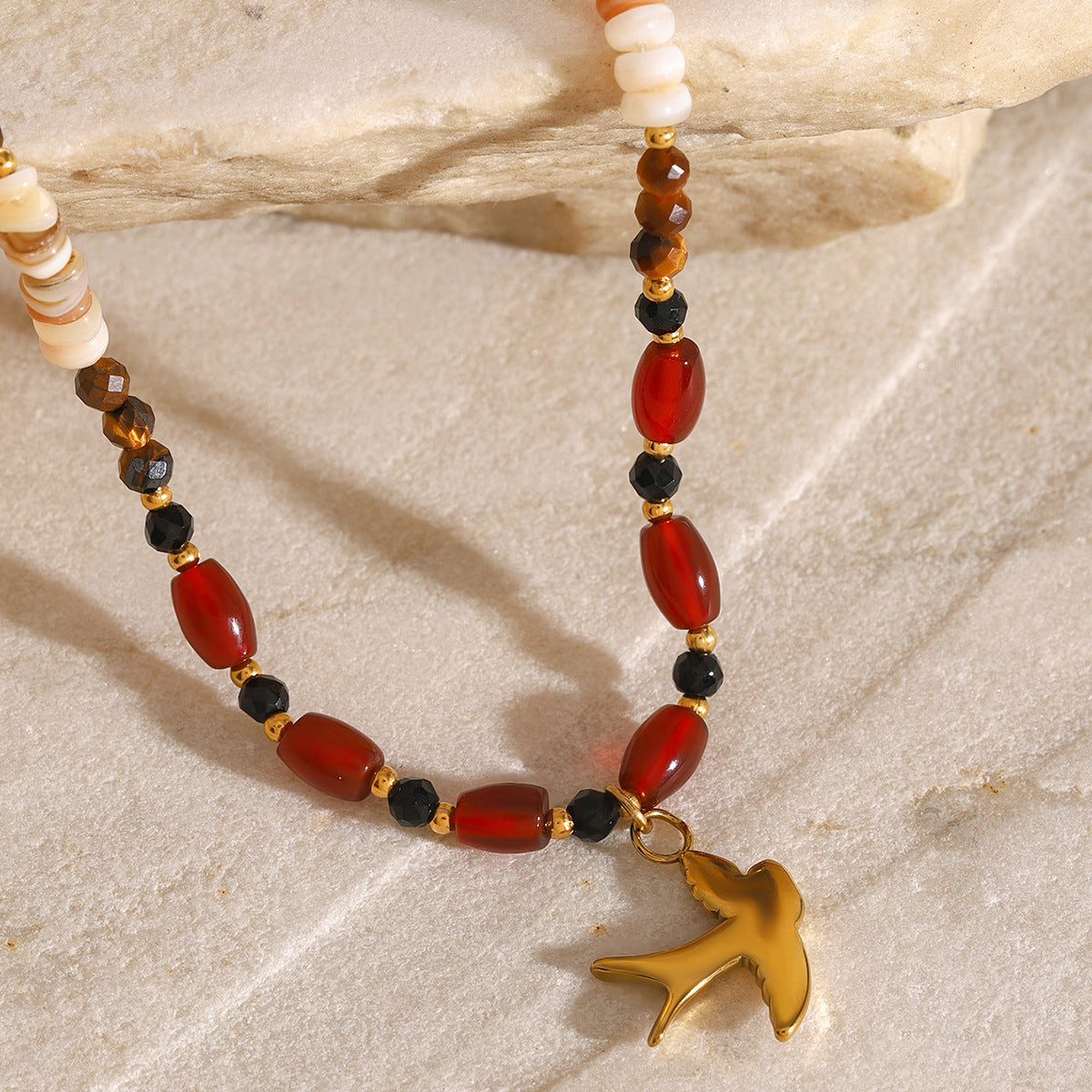Sierra Tiger Eye Beaded Necklace