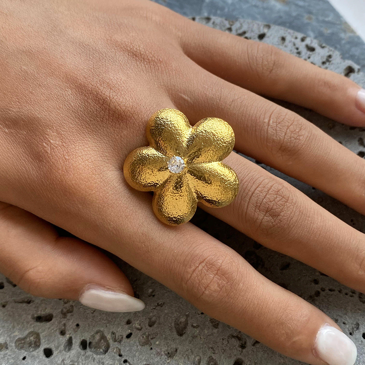 Floral Petal Ring by Gull