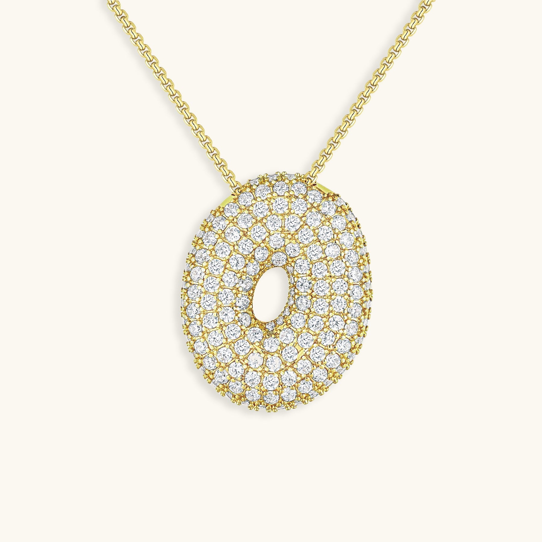 Boble Initial Diamond Necklace