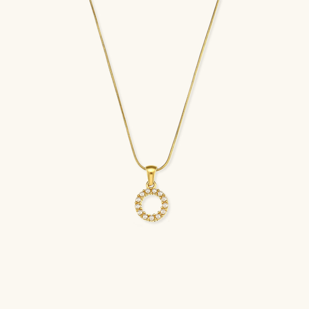 Initial Letter Pearl Necklace by Augustine