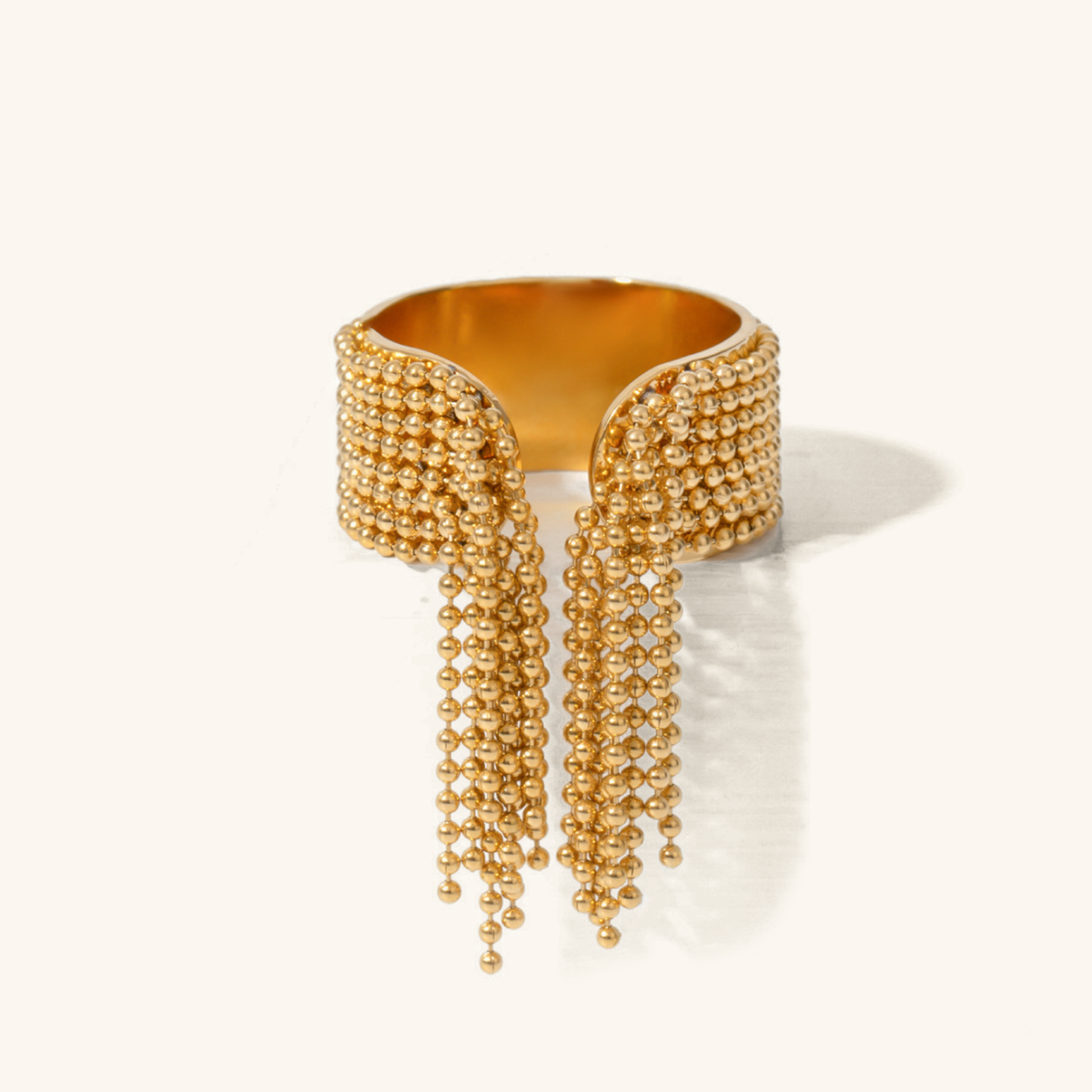 Krystelle Gull Fringe Ring