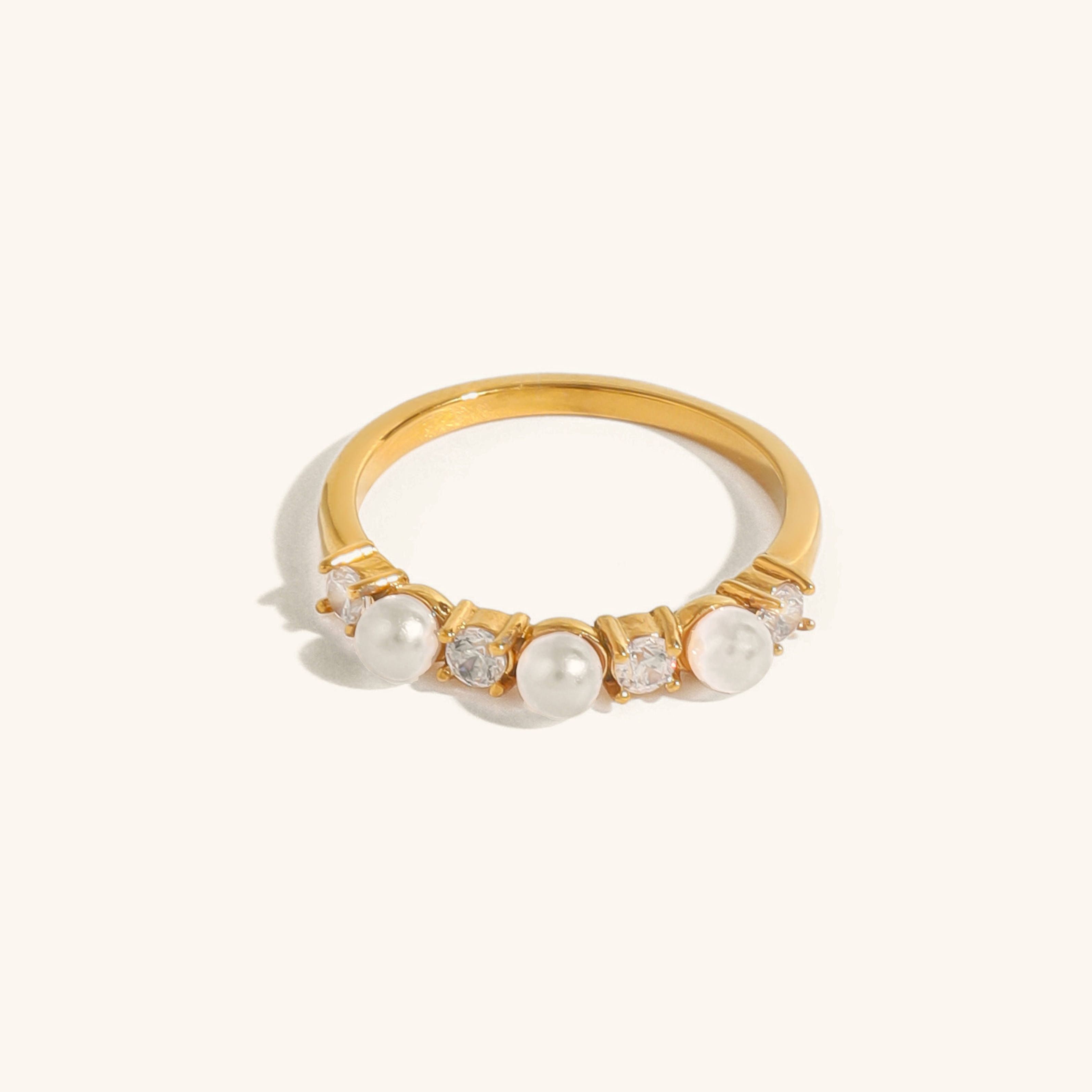 Keisha Diamond and Pearl Elegance Ring