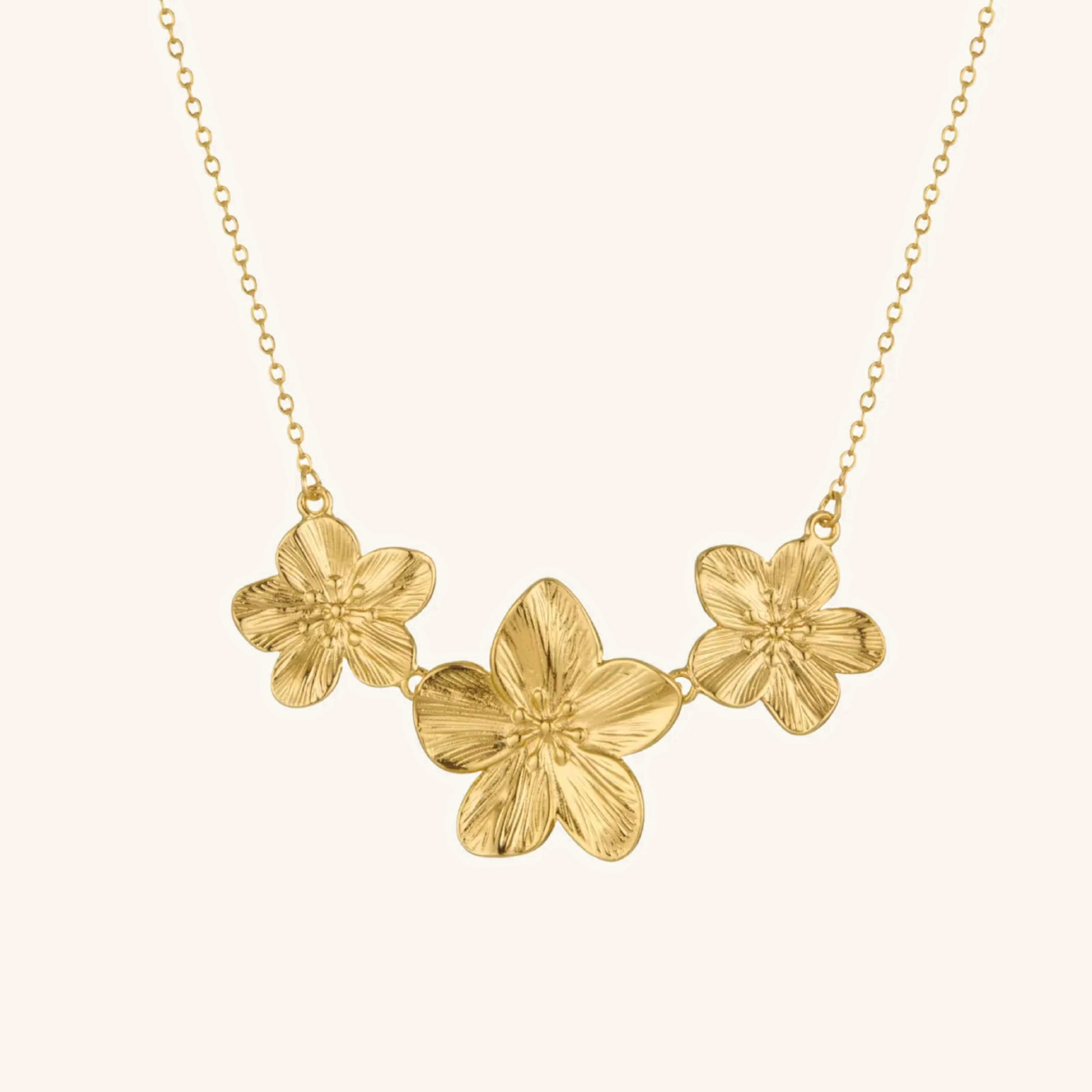 Millie Gull Blomst Necklace