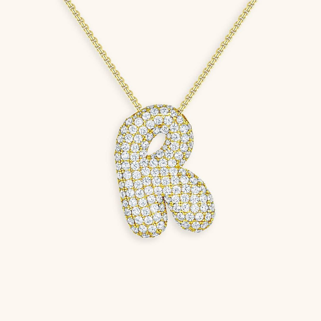 Boble Initial Diamond Necklace