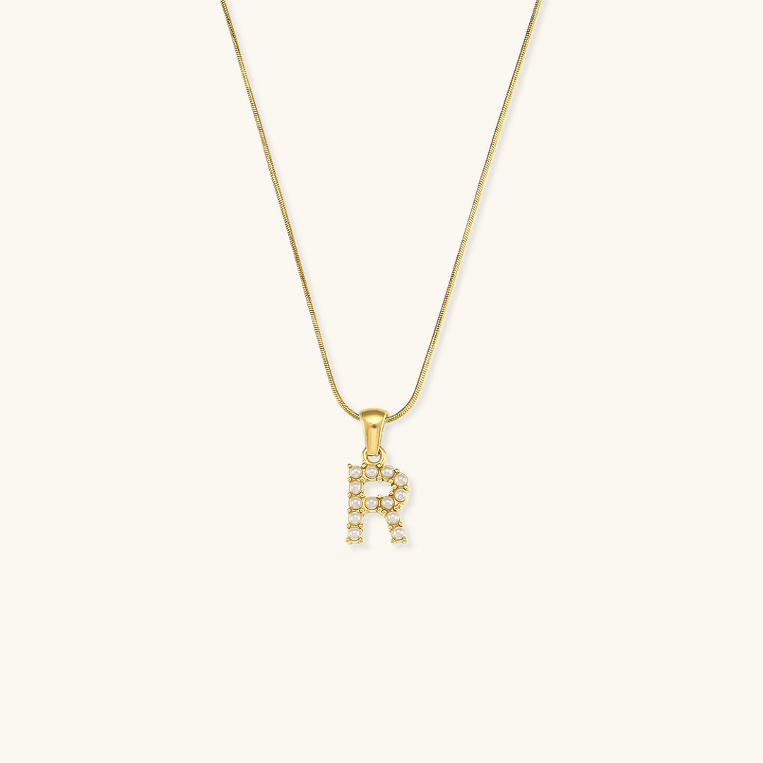 Initial Letter Pearl Necklace by Augustine
