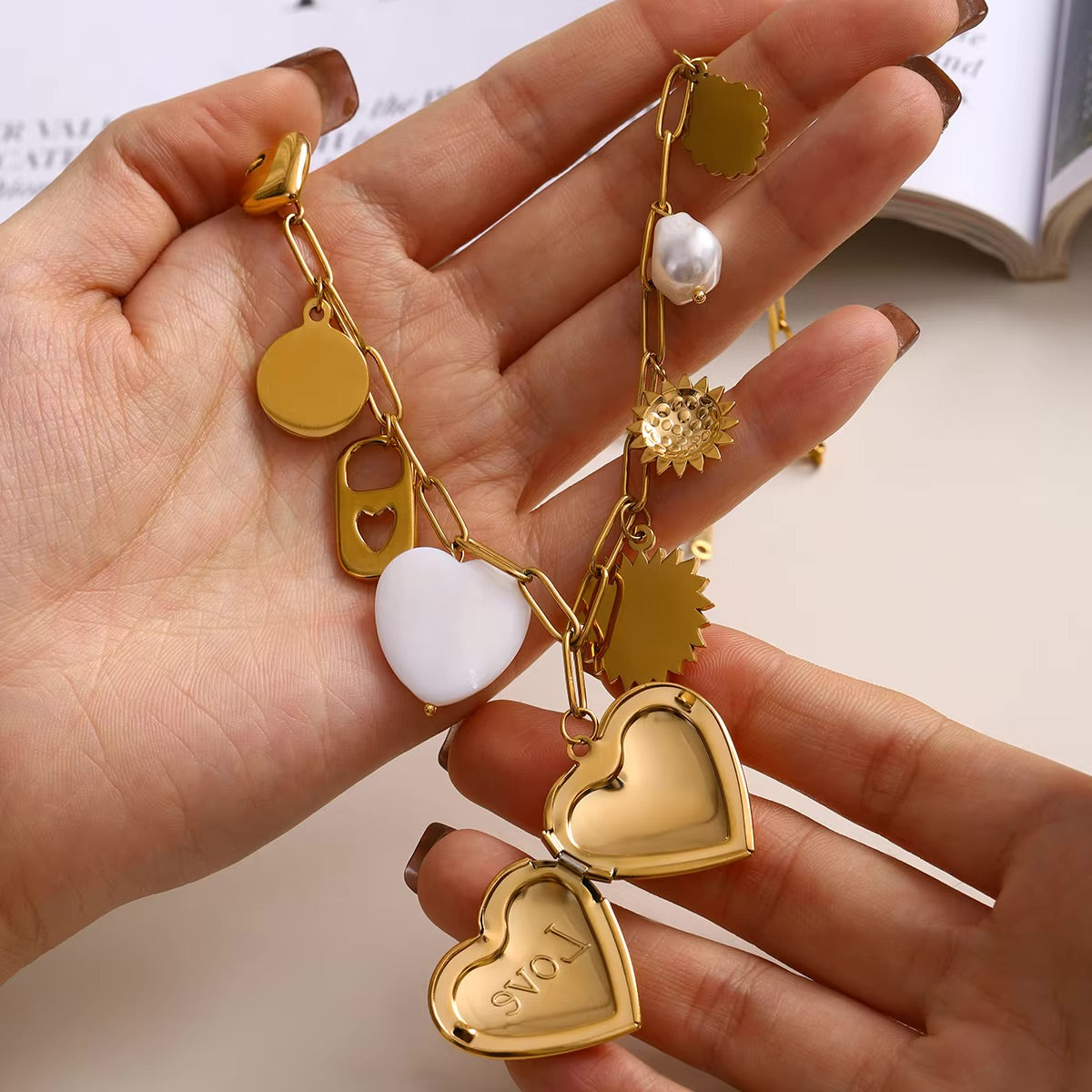Lianne Gull Heart Locket