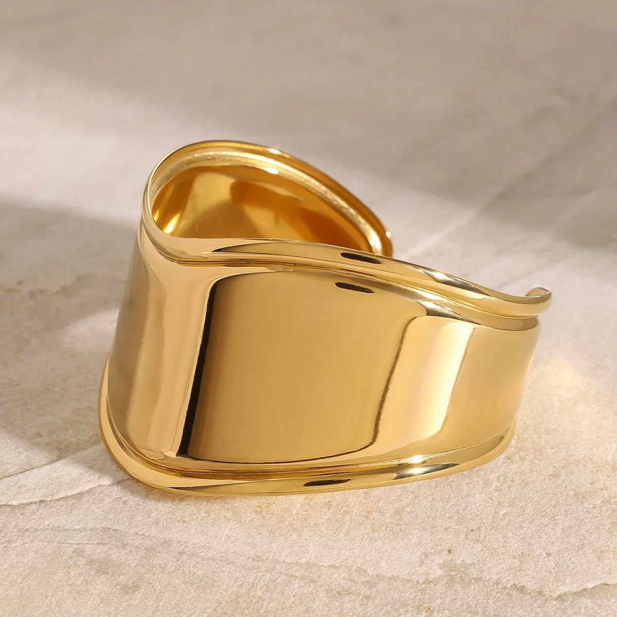 Izza Elegant Gold Cuff Bracelet